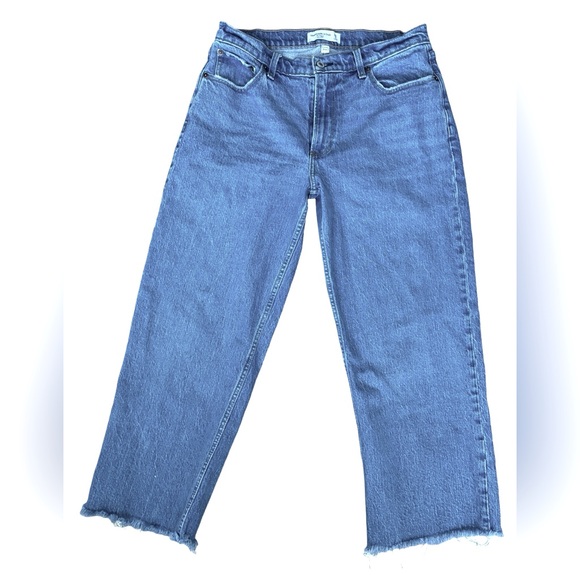 Abercrombie & Fitch - The Baggy Low Rise - Curve Love - Size 28/6R - Medium Wash - Picture 7 of 12